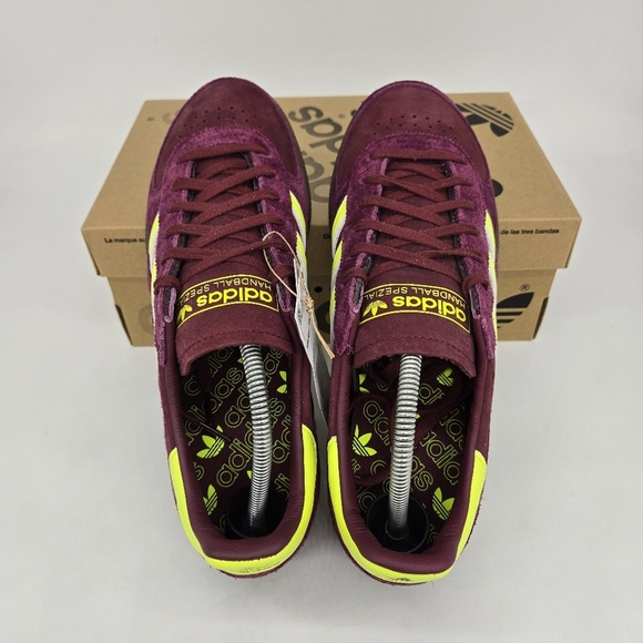 adidas Handball Spezial Weltmeister JH5453 Shadow Red Solar Yellow Shoe Size 9.5